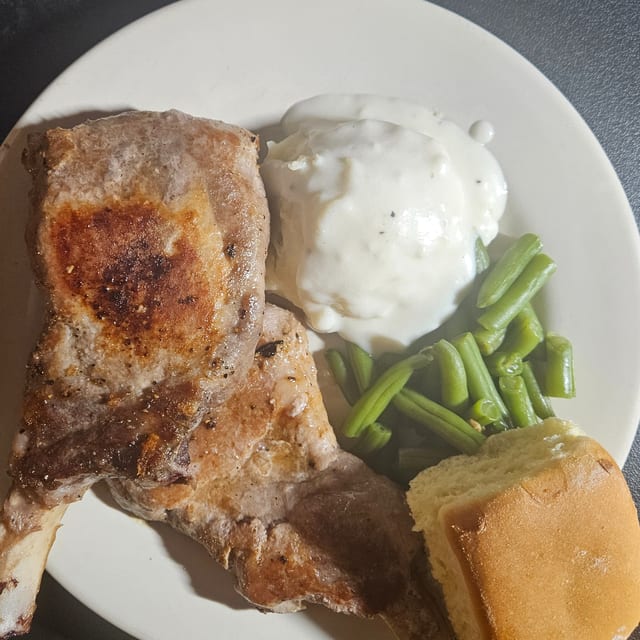 Brown Sugar Glazed Pork Chops.